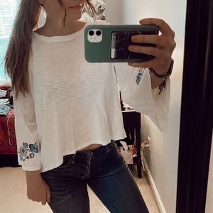 Hollister 3/4 Length Embellished Shirt